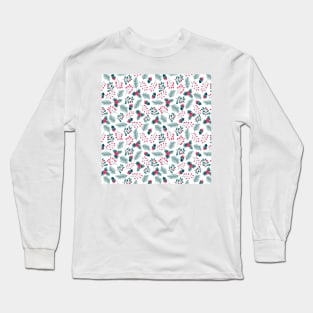 Watercolor Holiday Florals Long Sleeve T-Shirt